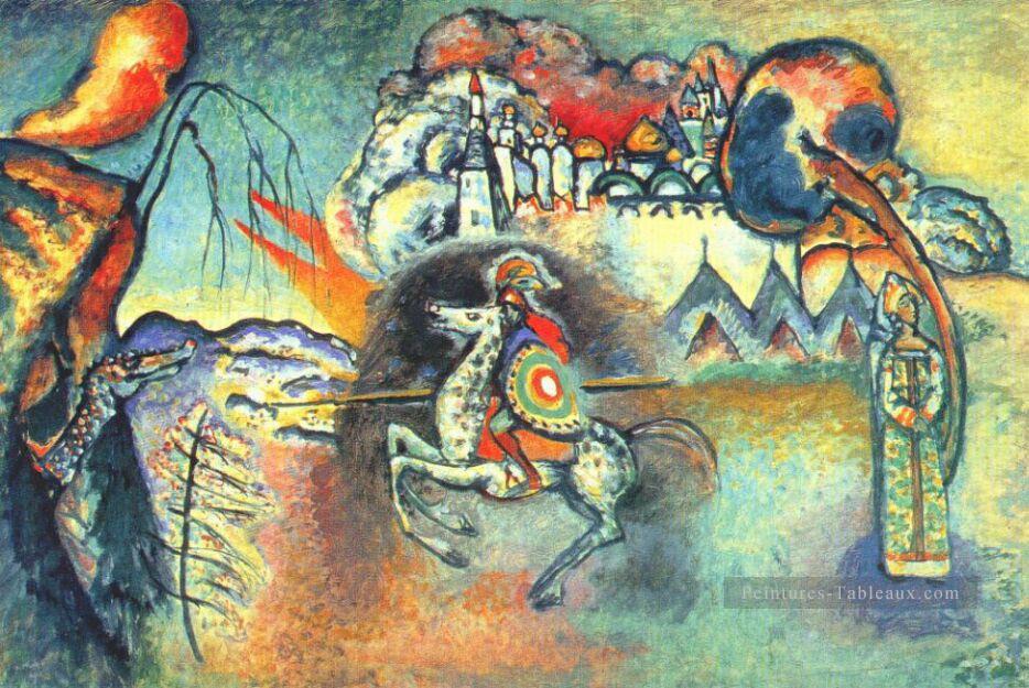 St George et le dragon Wassily Kandinsky Peintures à l'huile